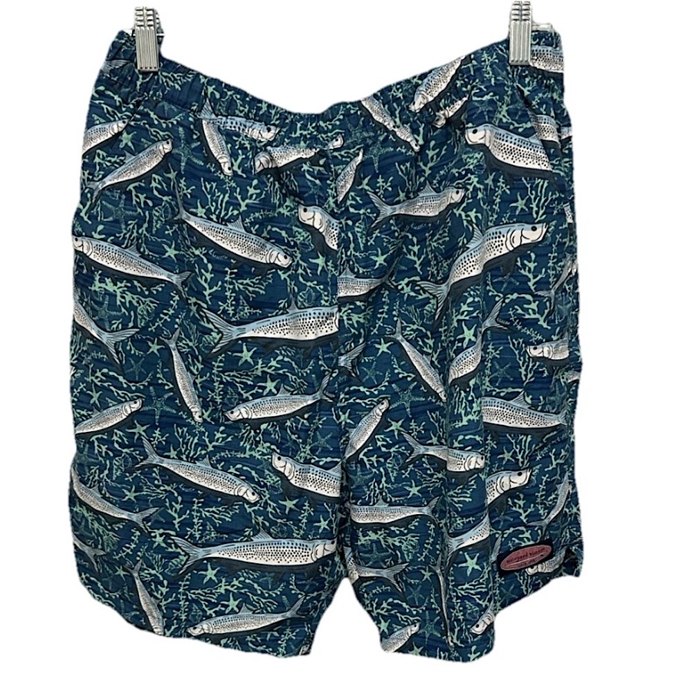 Vineyard Vines Mens Swim Trunks Short‎ Size Large Aquatic Fish Coastal Beach